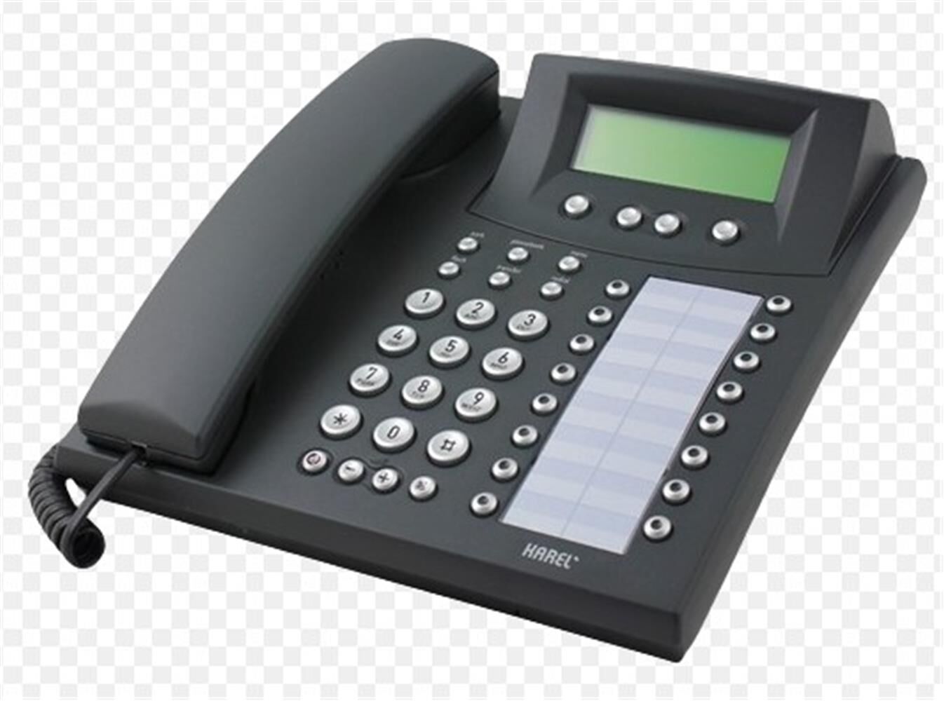 Karel FT20 4 Satır Ekranlı Dijital Operatör / Sekreter Telefon Seti - Antrasit