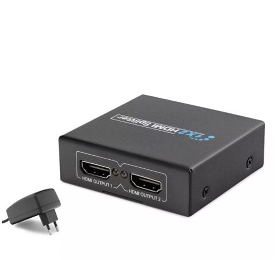 Hadron HDX1284 2 Port HDMI Splitter 1.4V 1080P 3D 1-Giriş 2-Çıkış - Siyah