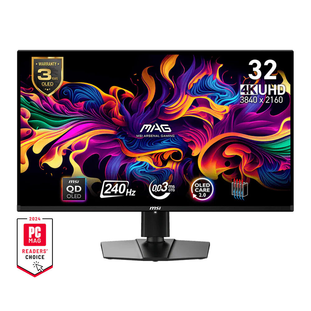 MSI 31.5'' MAG 321UPX QD-OLED Flat 0.03ms FreeSync UHD Monitör