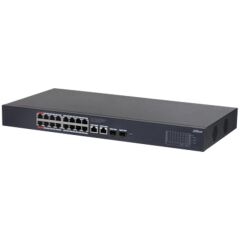 Dahua CS4220‑16GT‑240 16× 1 GbE PoE+ • 2× RJ45 + 2× 1 Gb SFP uplink • 240 W PoE • Layer 2 Cloud‑Yönetilebilir Rackmount Switch