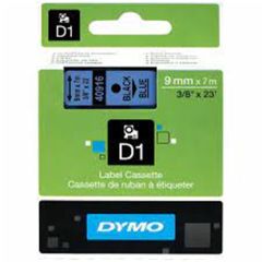 DYMO S0720710 D1 Yedek Şerit, 9 mm x 7 m, Mavi-Siyah (40916)
