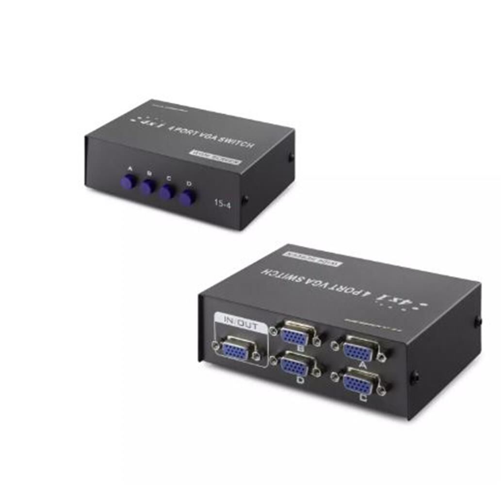 Hadron HDX1329 4 Port VGA Switch Seçici, 54MHz Bant Genişliği, 4 Giriş 1 Çıkış