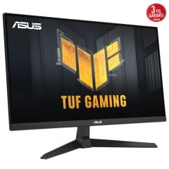ASUS TUF Gaming VG279Q3A 27'' Fast IPS 1 ms (GTG) 180 Hz FreeSync Premium & G‑Sync Uyumluluk 99 % sRGB 2×HDMI 1×DisplayPort Entegre Hoparlör Flicker‑Free Düşük Mavi Işık VESA 100×100 Duvara Monte Siyah Oyun Monitörü