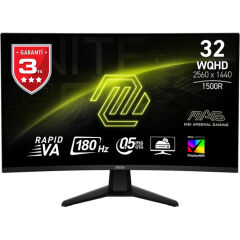 MSI 31.5 32CQ6F Curved 1500R RAPID VA 1ms Adaptive-Sync Siyah WQHD Monitör