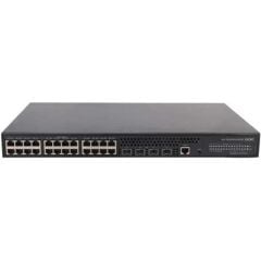 H3C LS‑5024PV3‑EI‑HPWR‑GL 24x 1 GbE PoE+ • 4x 1 Gb SFP • PoE 370 W (AC) / 740 W (DC) • Layer 2 Yönetilebilir Rackmount Switch (Model 9801A1QH)