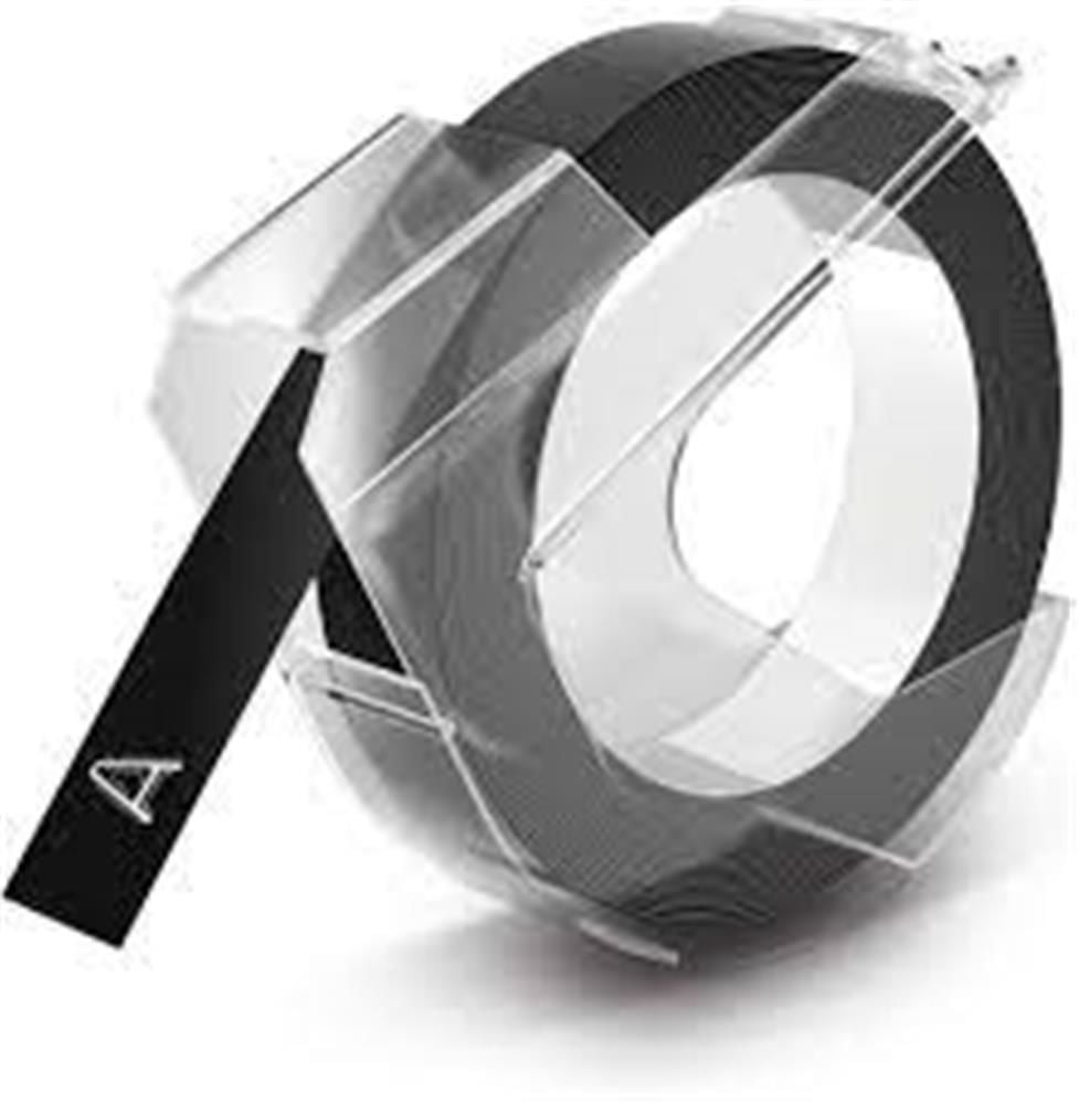 DYMO S0898130 Kabartma Şerit, 9 mm x 3 mt, Siyah