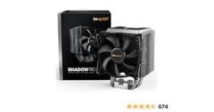 Be Quiet! SHADOW ROCK 3 Intel/AMD CPU Cooler – 5×6 mm HDT Copper Heatpipes 190 W TDP & Shadow Wings 2 120 mm PWM Fan ≤ 24.4 dB