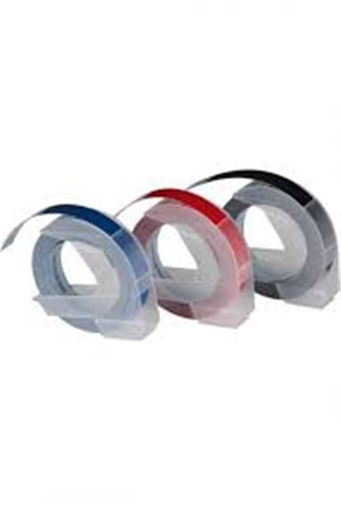 DYMO S0847750 Kabartma Şerit, 9 mm x 3 mt 3’lü Bls K-S-M
