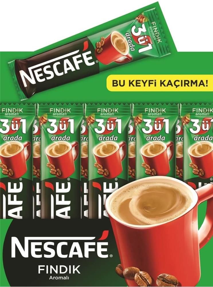 Nescafe 3ü1 Arada Fındıklı Hazır Kahve Karışımı 48 x 17 g (SKU: 12515292)
