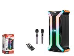 Kımıso QS4235 2x8'' Bluetooth Karaoke Speaker 8'' 330x270x680mm USB/TF/FM Uzaktan Kumandalı Mikrofonlu Ses Sistemi