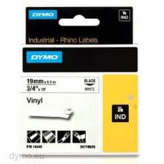 DYMO 18444 RhinoPRO Renkli Vinil 12mm x 5,5m Beyaz-Siyah