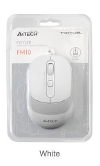 A4 Tech FM10 USB Fstyler Beyaz Optik 1600 DPI Mouse