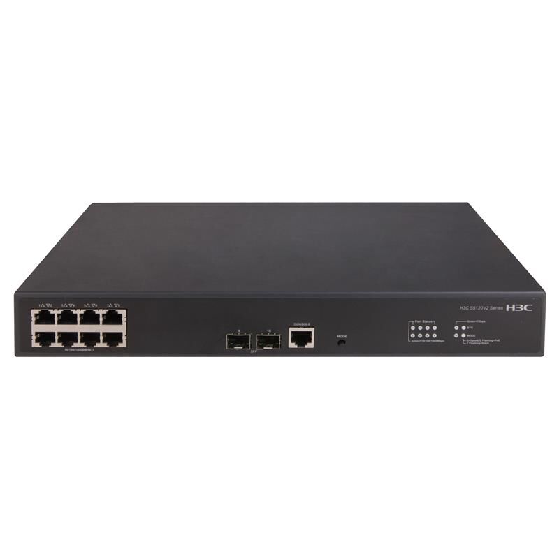 H3C 9801A1QJ S5120V2‑10P‑PWR‑LI 8×10/100/1000 Gigabit PoE+ Port 125 W + 2×1 G SFP + 1×Console Port Yönetilebilir Rackmount Switch
