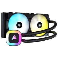 Corsair H100 RGB 240 mm Intel LGA 1700 / 1200 / 115x & AMD AM5 / AM4 Uyumlu Sıvı CPU Soğutucu RGB 29 LED + SP120 RGB ELITE Fanlar