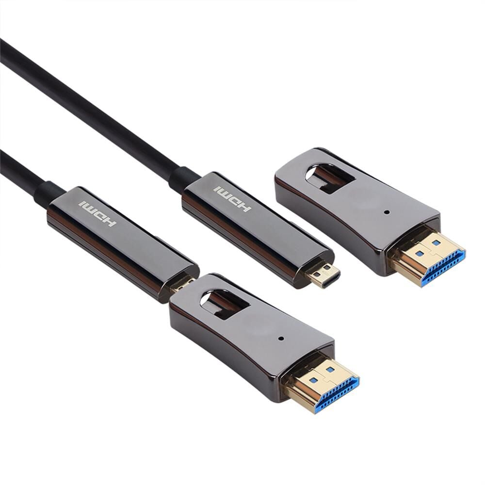 Vcom D3742D-30.0 30 Metre HDMI 2.0 Versiyon Erkek-Erkek Bağlantı Kablosu Siyah (HDMI-M to HDMI-M) 4K Ultra HD Destekli