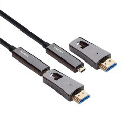 Vcom D3742D-30.0 30 Metre HDMI 2.0 Versiyon Erkek-Erkek Bağlantı Kablosu Siyah (HDMI-M to HDMI-M) 4K Ultra HD Destekli