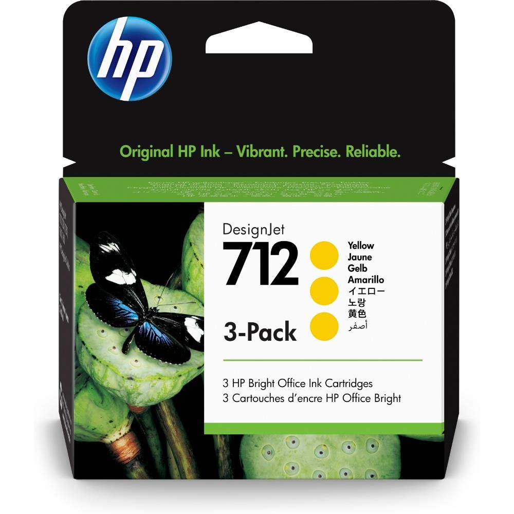 HP 712 29-ml Yellow (Sarı) DesignJet Mürekkep Kartuşu - 3 Adet Paket - 3ED79A