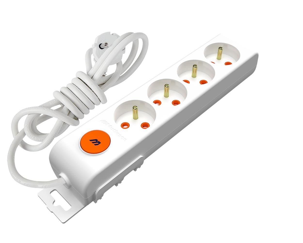 Mutlusan Rı-Tech 4'lü Anahtarlı UPS Tipi Topraklı Grup Priz 2 Metre Kablolu - 001 175 444002 00 00