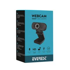 Everest SC-HD03 1080P Full HD USB Web Kamera - Dahili Mikrofon ve Metal Tripod Hediyeli