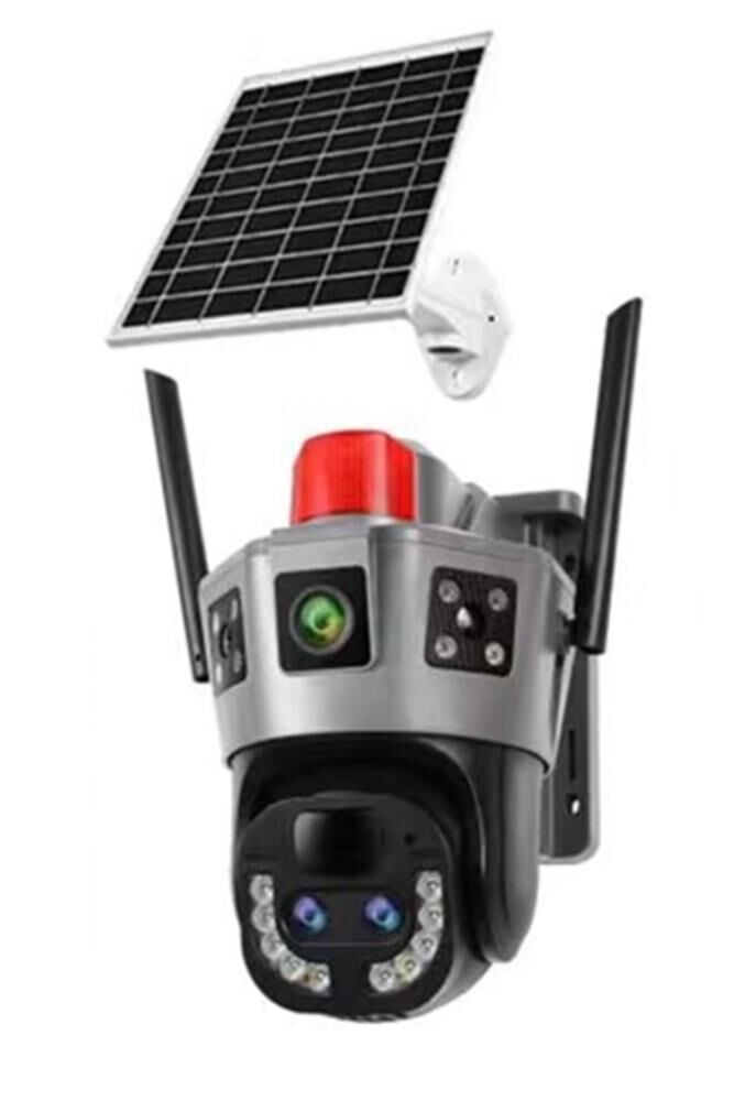 OKam O-Kam 6020 4MP 4G LTE Bağlantılı Güneş Enerjili (Solar) 10X Optik Zoom Çift Lensli PTZ Kamera