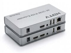 ENKADO EKD-HE120KVM 4K 120 Metre HDMI + USB KVM Extender Cat6/Cat6a Uzatma Seti