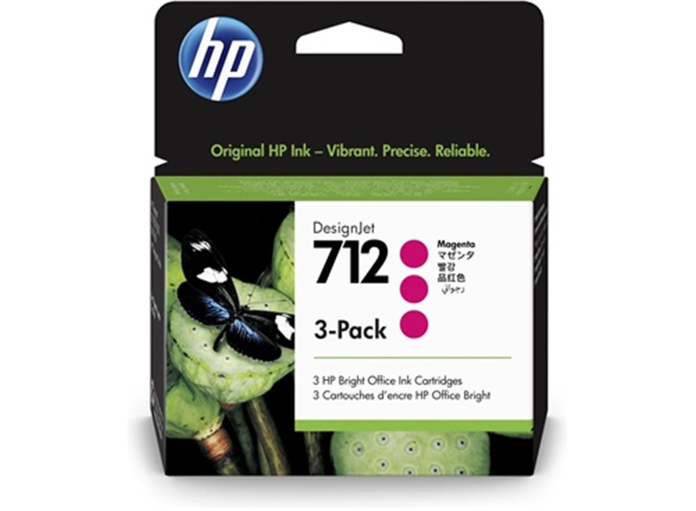 HP 712 29-ml Magenta (Macenta) DesignJet Plotter Mürekkep Kartuşu - 3'lü Paket (3ED78A) - T200, T600, Studio Serisi Uyumlu