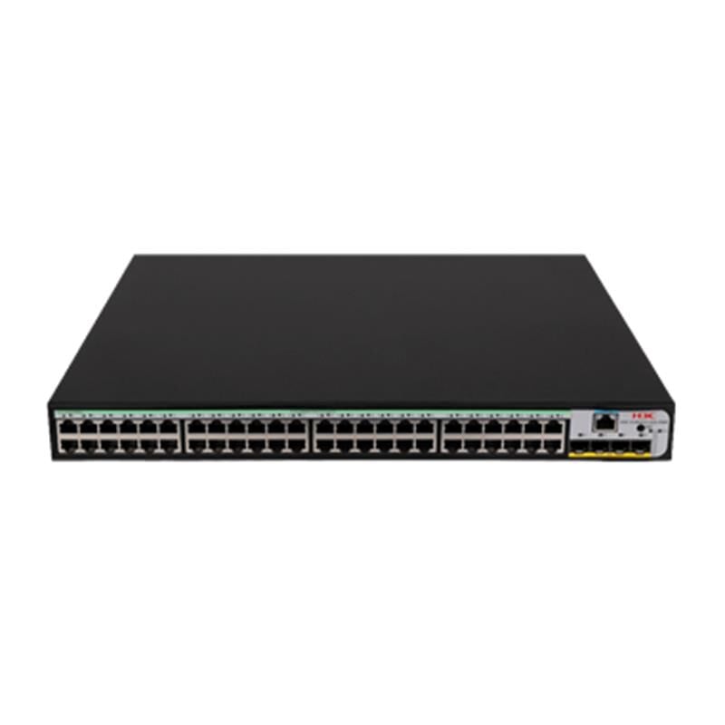 H3C 9801A4MS S1850V2‑52X‑PWR 48×10/100/1000 Gigabit PoE+ Port 370 W + 4×10 G SFP+ + 1×Console Port Yönetilebilir Rackmount Switch