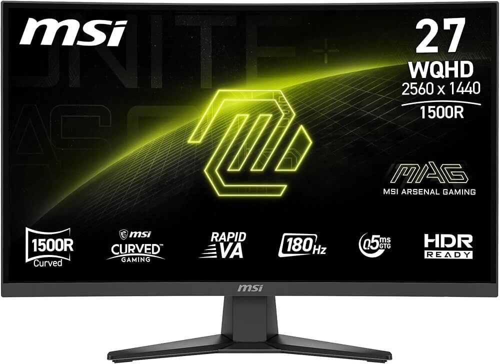 MSI 27'' MAG 275CQF E18 Curved RAPID Va 0.5ms Free-Sync Siyah WQHD Monitör