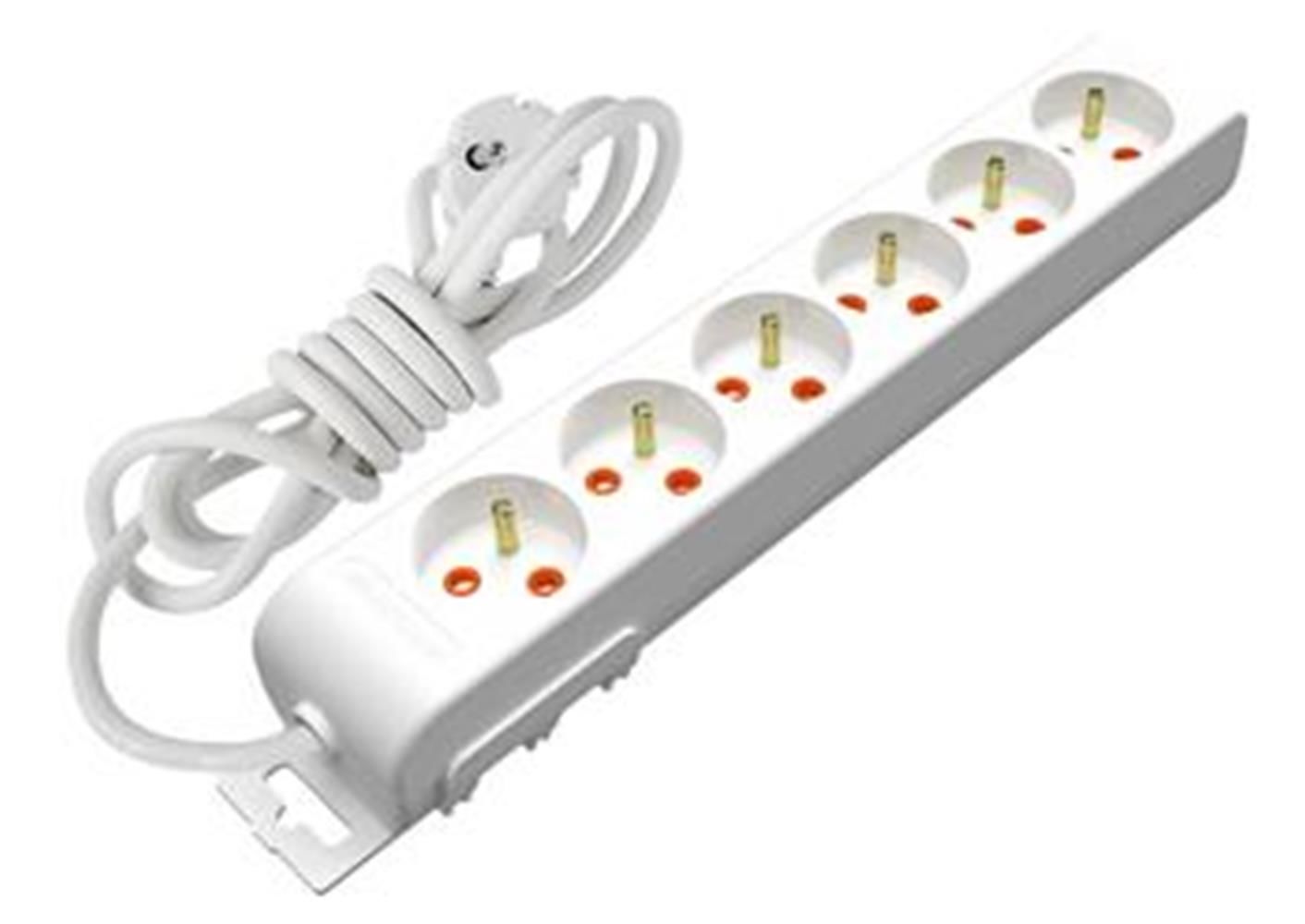 Mutlusan Rı-Tech 6'lı Anahtarlı UPS Topraklı Grup Priz 2 Metre - 001 175 640002 02 00