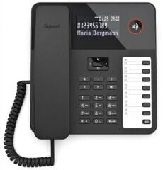 Gigaset DESK 600 LCD Ekranlı ve Hızlı Arama Tuşlu Siyah Masaüstü Kablolu Telefon