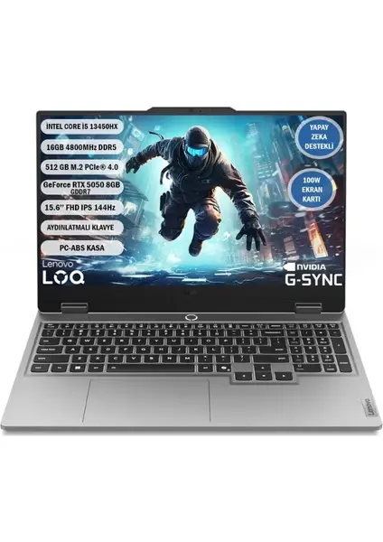 Lenovo LOQ 83SC000QTR i5-13450HX 16GB 512GB RTX5050 15.6'' DOS