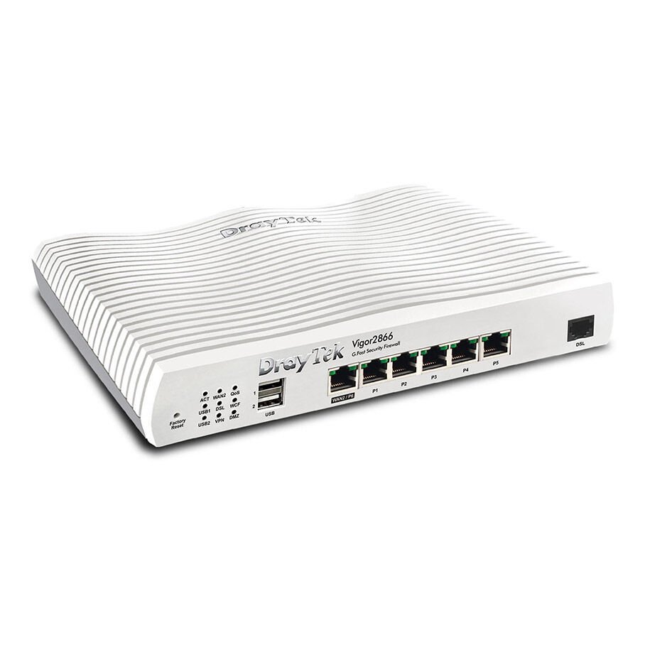 DrayTek Vigor 2866 VDSL2/ADSL2+ & Dual-WAN Gigabit Firewall Router
