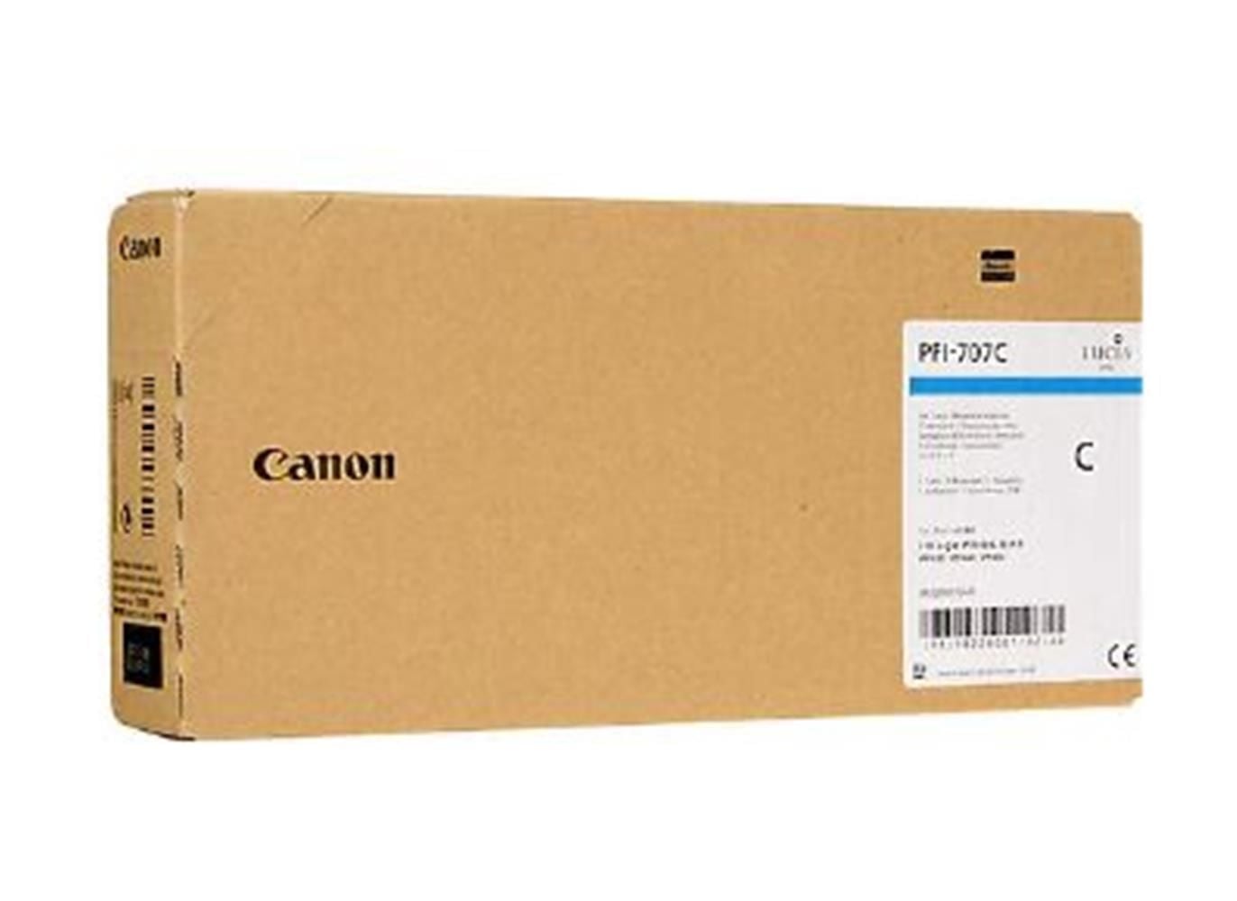 Canon PFI-707C Turkuaz (Cyan) 700ml Geniş Format Plotter Mürekkep Kartuşu