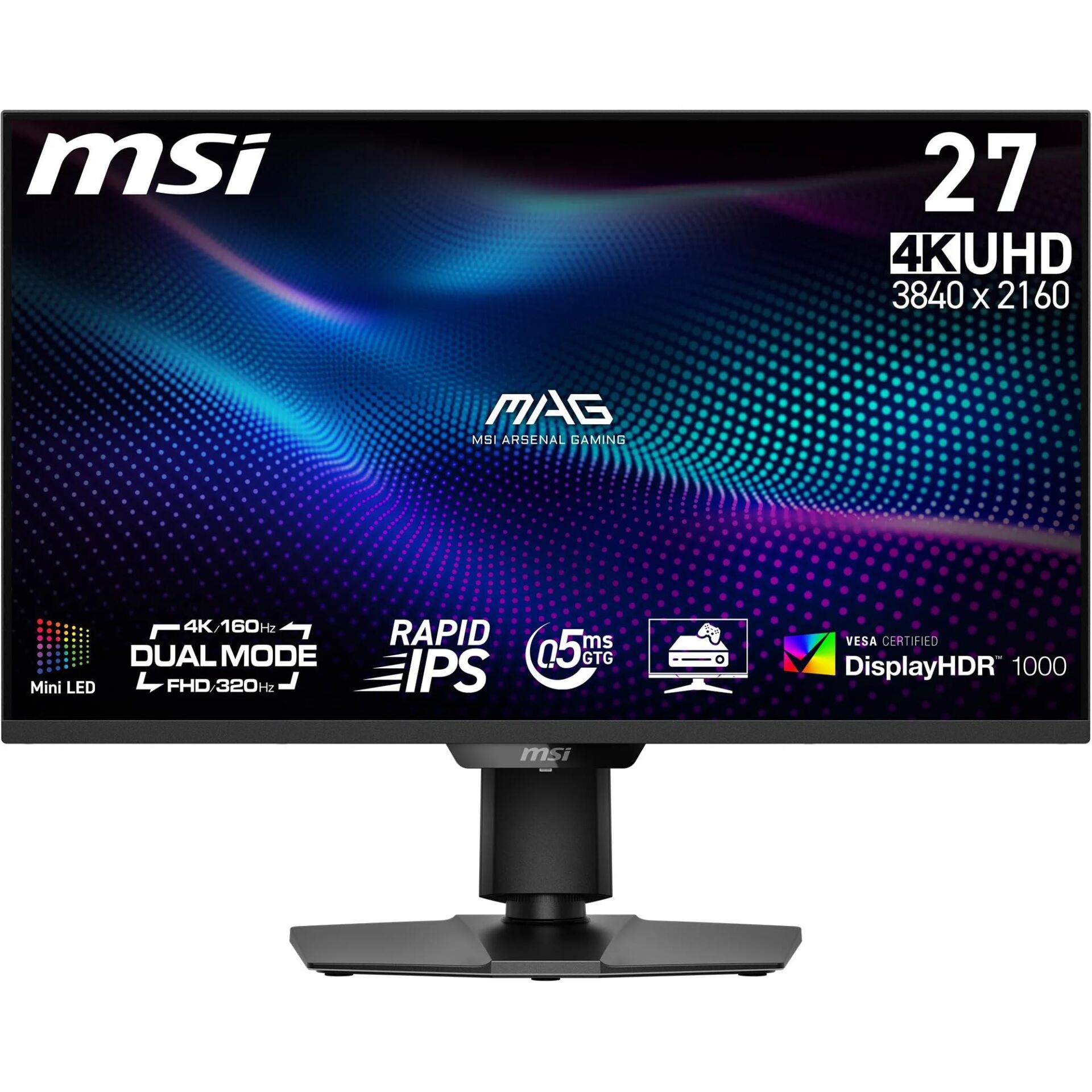 MSI 27'' MAG 274UPDF E16M Flat RAPID IPS 0.5ms Adaptive-Sync Pivot Siyah UHD Monitör