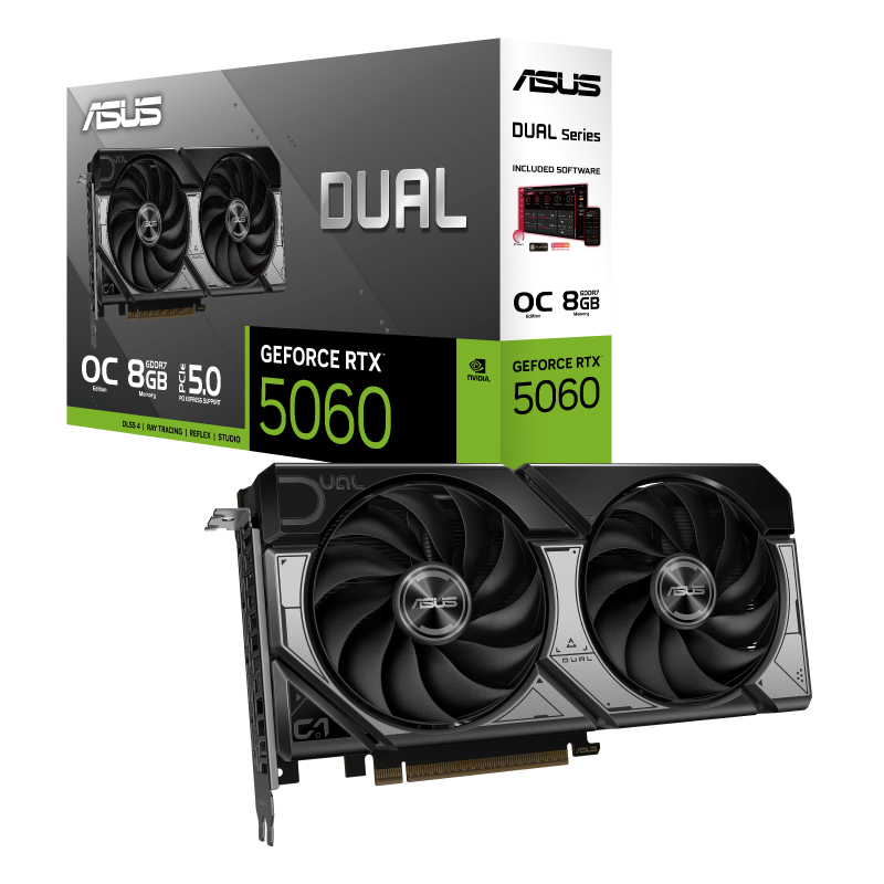 8 GB ASUS DUAL-RTX5060-O8G RTX 5060 GDDR7 128Bit Ekran Kartı