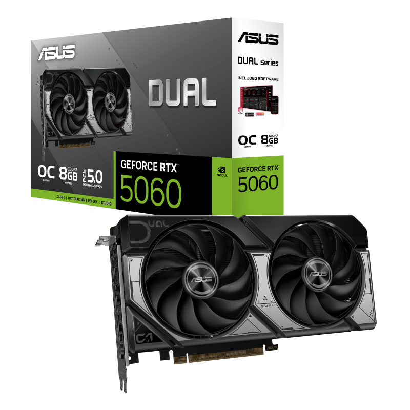 Asus Dual GeForce RTX 5060 OC Edition 8GB GDDR7 128-bit Ekran Kartı (DUAL-RTX5060-O8G)