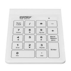EVEREST KB-2014 Beyaz Dokunmatik Numerik Standart USB Klavye