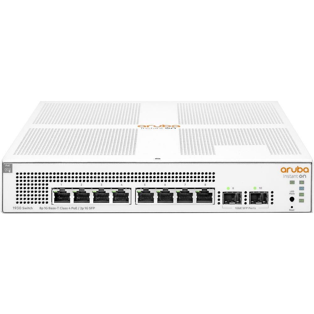HPE ARUBA ION 1930 JL681A 8 Port Gigabit PoE + 2xSFP Uplink Yönetilebilir 124W PoE Switch