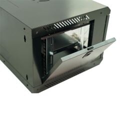 Racksan ML-6407S 7U Duvar Tipi Siyah Kabinet (350x530x400 mm Raf + Fan + Priz Dahil Set)