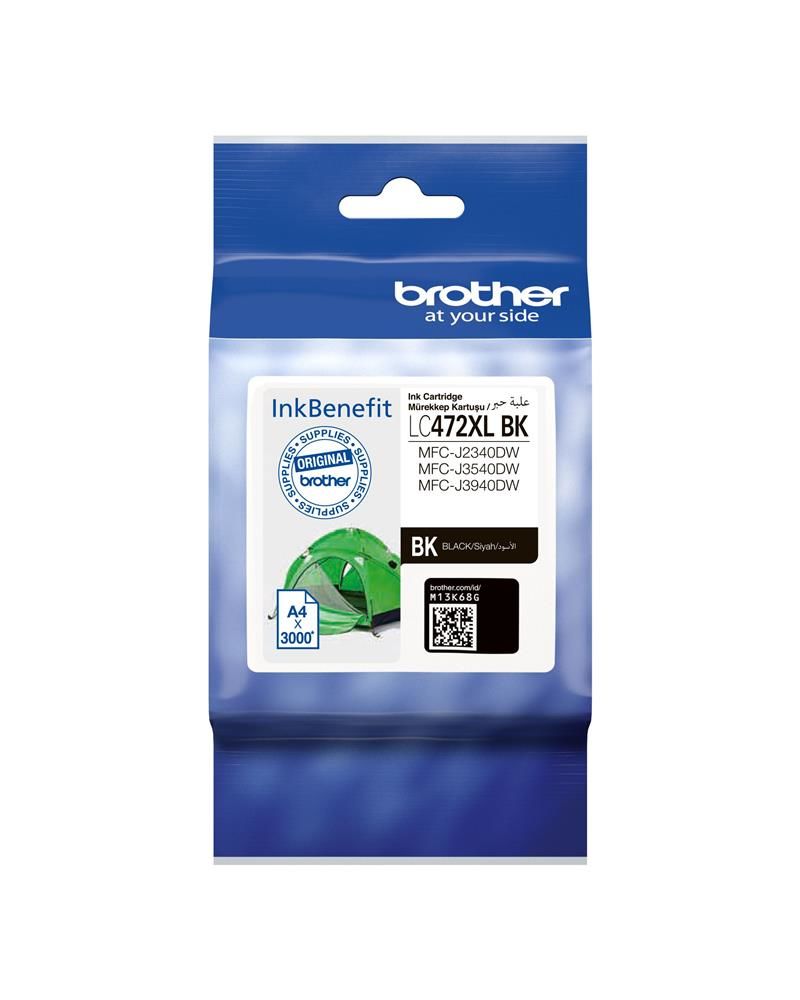 Brother LC472XLBK Black Siyah 3.000 Sayfa Kartuş - MFC-J2340, MFC-J3540, MFC-J3940