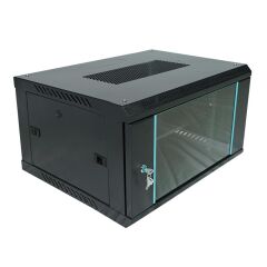 Racksan MT-6607S 7U Duvar Tipi Siyah Kabinet (350x600x600 mm Raf + Fan + Priz Dahil Set)
