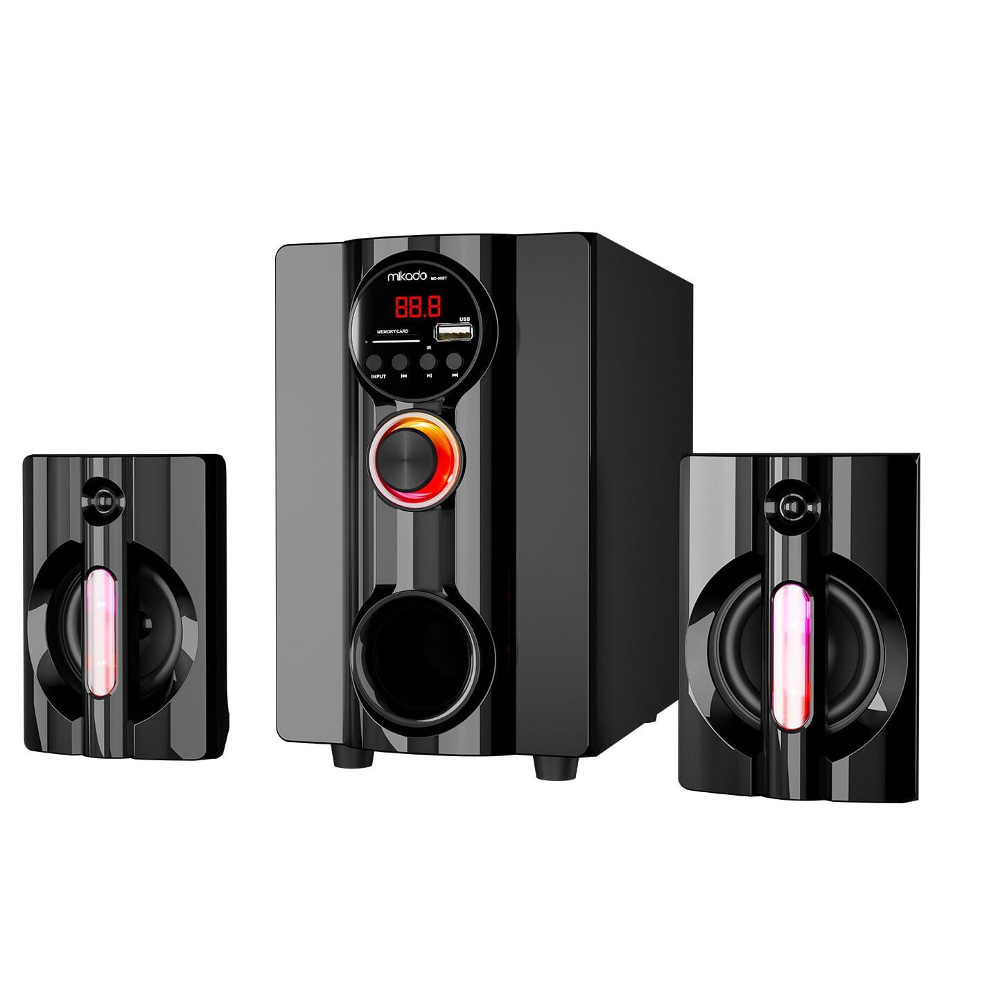 MIKADO MD-95BT 2+1 20W Siyah Multimedya FM/BT/SD/USB Speaker Hoparlör