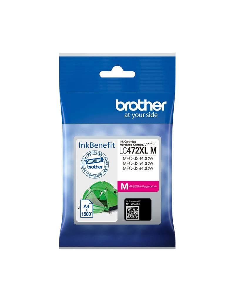 Brother LC472XLM Magenta Kırmızı 1.500 Sayfa Kartuş - MFC-J2340, MFC-J3540, MFC-J3940