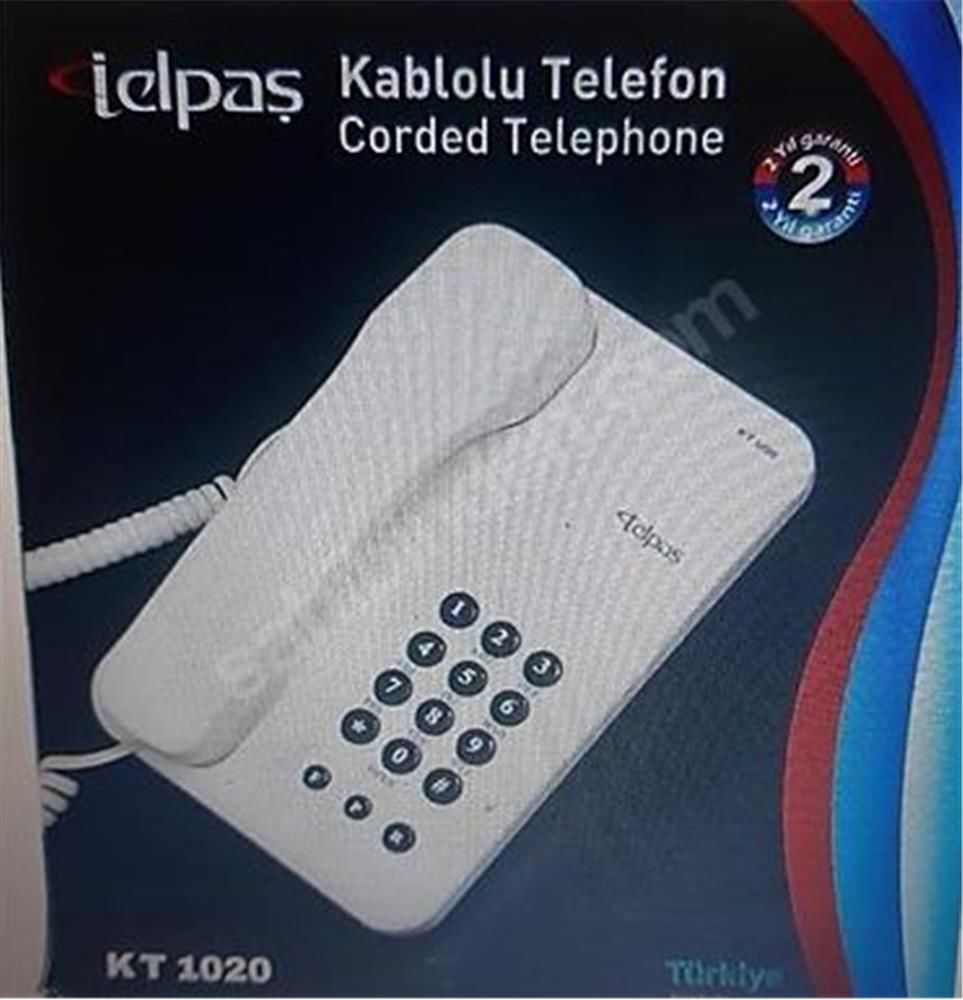 Telpaş KT-1020 LCD Ekranlı Masa Üstü Kablolu Telefon - Krem