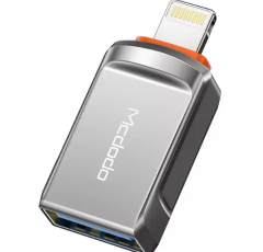 Mcdodo OT-8600 USB-A to Lightning Dönüştürücü Soket Adaptör Gri
