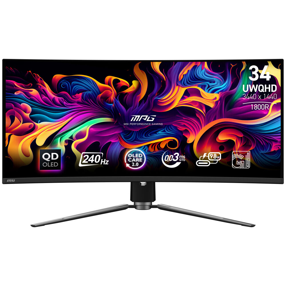 MSI 34'' MPG 341CQPX QD-OLED Curved 0.03ms 1800R FreeSync Siyah UWQHD Monitör