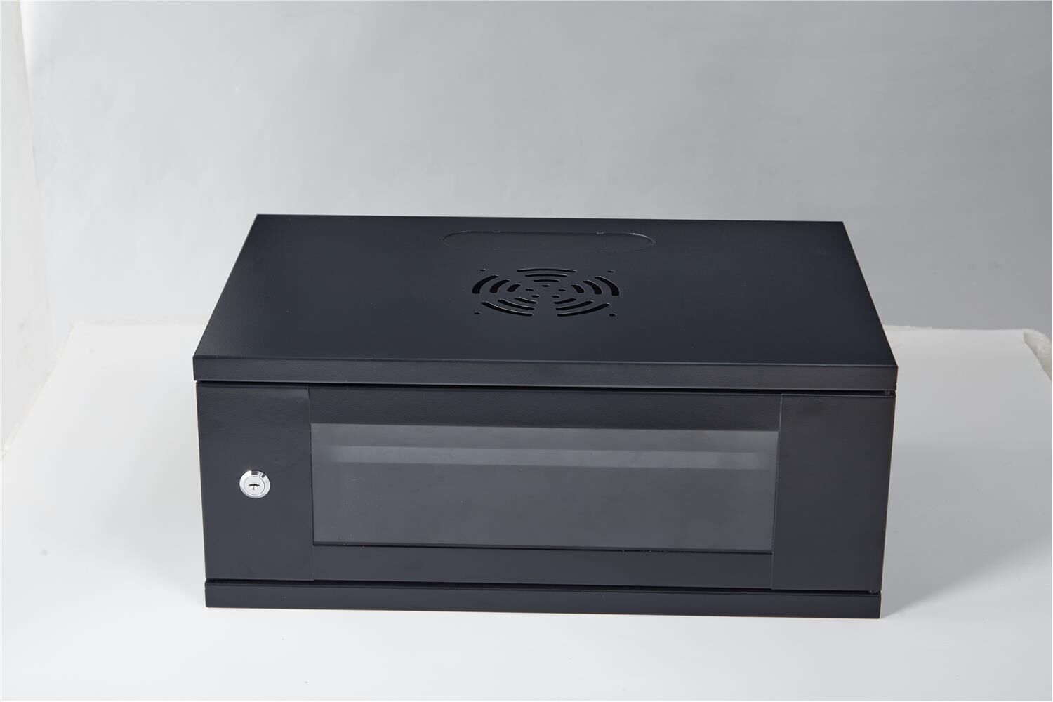 Racksan SE-6404S 4U Duvar Tipi Siyah Kabinet (240x530x400 mm Raf + Fan Dahil Set)