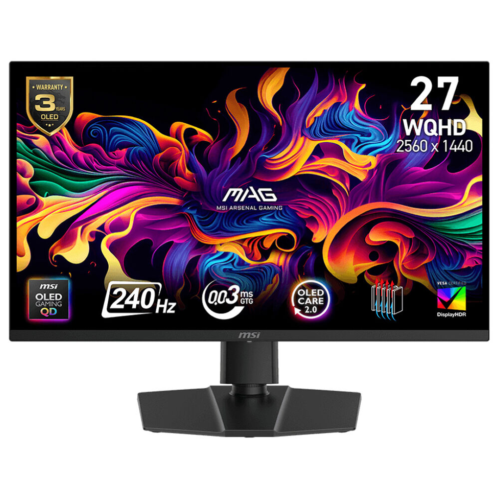 MSI 26.5'' MAG 273QP QD-OLED X24 Flat 0.03ms FreeSync WQHD Monitör