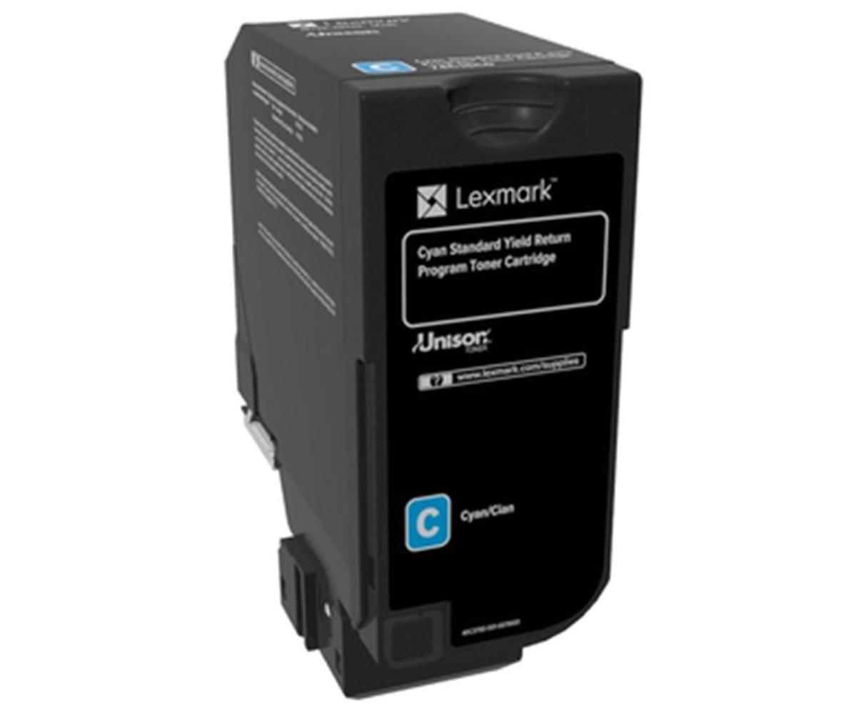 Lexmark 74C5SC0 Standart Kapasiteli Cyan (Mavi) Toner Kartuşu - 7.000 Sayfa