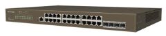 IP‑COM G5328P‑24‑410W 24 PORT 10/100/1000 BASE‑T + 4×1 G SFP UPLINK L3 CLOUD/YÖNETİMLİ RACK‑MOUNT SWITCH 370 W PoE IEEE 802.3 af/at